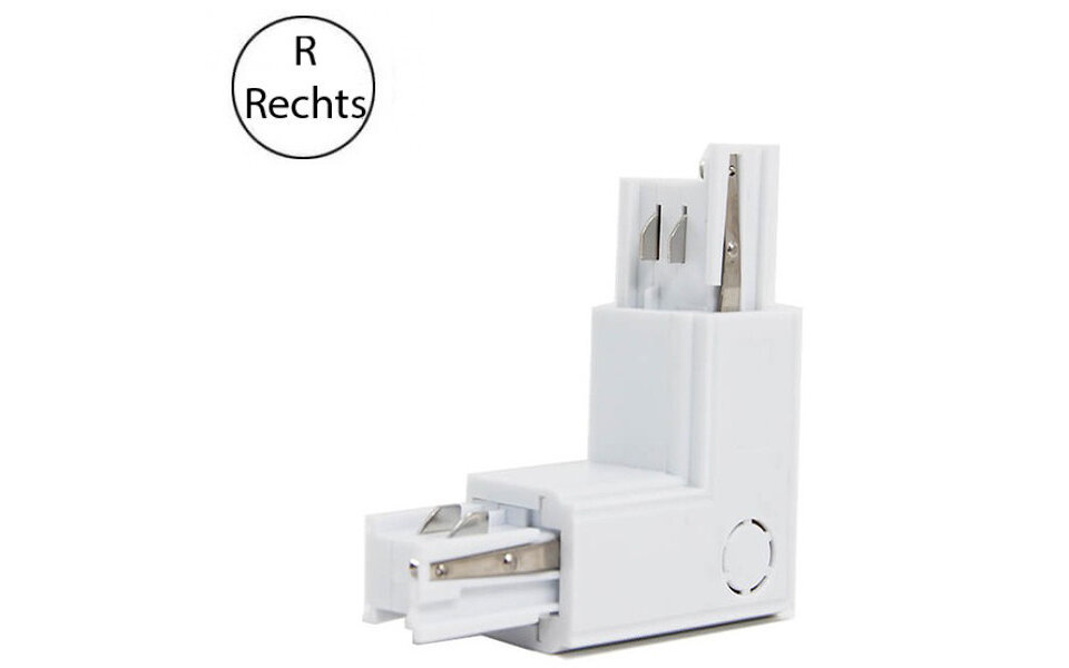 HLW LED LED lamp Witte Vloerlamp met verstelbare Beam Angle en Spanningsrail Hoek L Koppeling Rechts