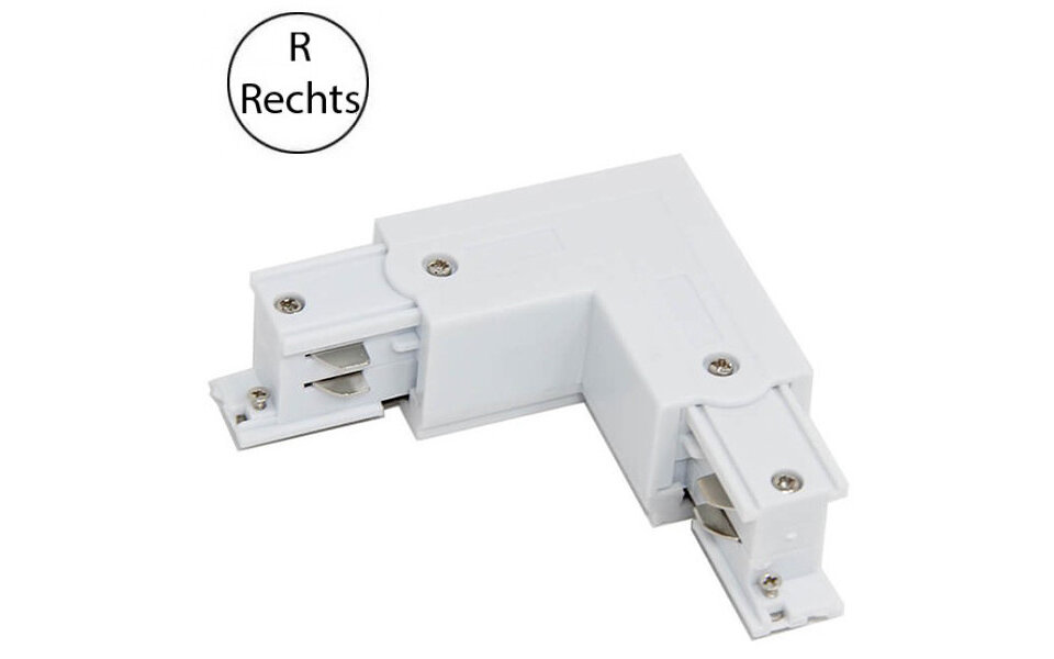 HLW LED LED lamp Witte Vloerlamp met verstelbare Beam Angle en Spanningsrail Hoek L Koppeling Rechts