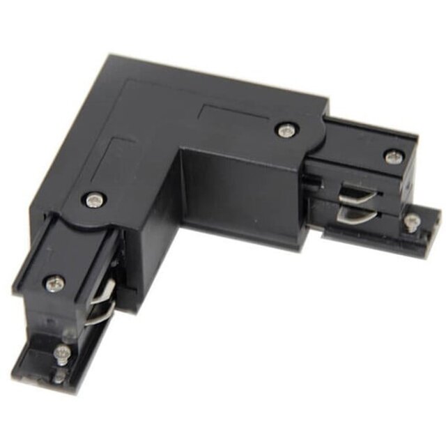 Spanningsrail Doorverbinder Zwart - Links - 3 Fase - LED Lamp Binnenverlichting