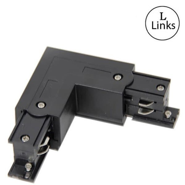 HLW LED Spanningsrail Doorverbinder Zwart - Links - 3 Fase - LED Lamp & Vloerlamp Beam Angle verstelbaar