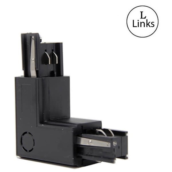 HLW LED Spanningsrail Doorverbinder Zwart - Links - 3 Fase - LED Lamp & Vloerlamp Beam Angle verstelbaar