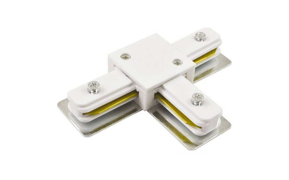 HLW LED Witte Spanningsrail Doorverbinder T Koppeling 1 Fase - Ideaal voor LED lamp & Vloerlamp