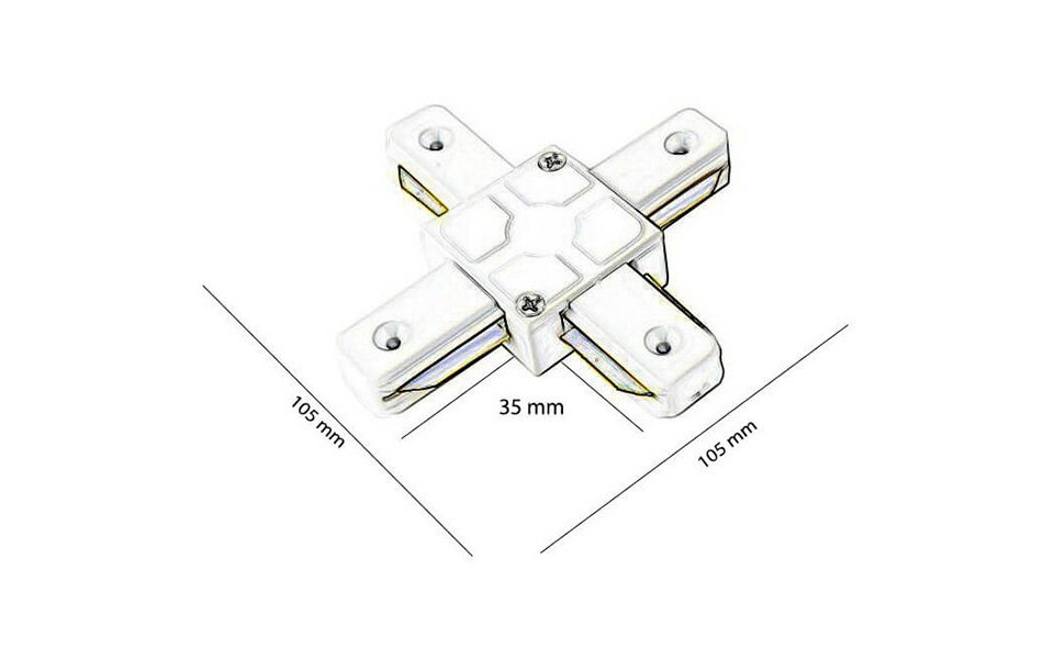HLW LED Power Rail Connector Black - 1 Phase Coupling for LED Lamp & Floor Lamp HLW LED Power Rail Connector Black - 1 Phase Coupling for LED Lamp & Floor Lamp