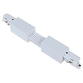 Flexible Power Rail Connector White for 3-Phase LED Lamp & White Floor Lamp Flexible Power Rail Connector White for 3-Phase LED Lamp & White Floor Lamp