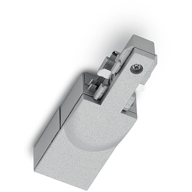 titaan kleurige spanningsrail voedingsconnector voor LED verlichting geschikt voor 230V en 600W per fase