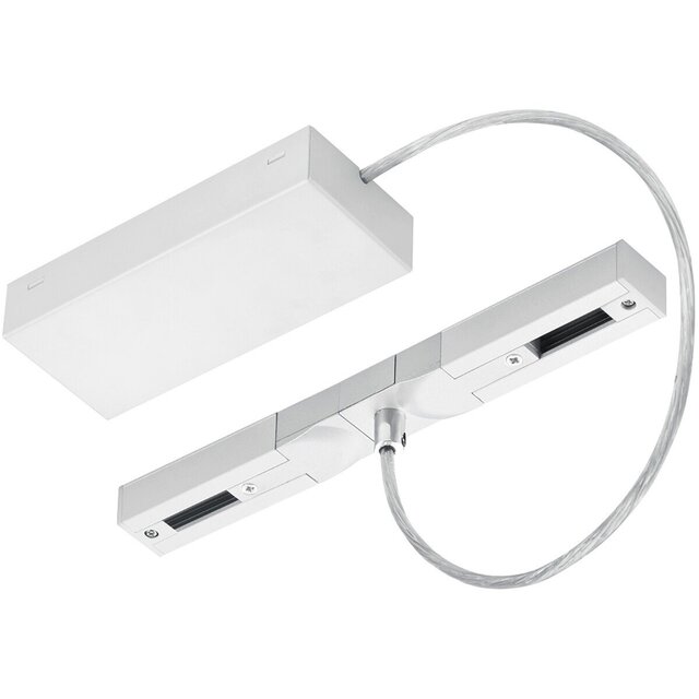 Flexibele mat witte 2-fase spanningsrail voedingsconnector geschikt voor 230V LED verlichting Flexibele mat witte 2-fase spanningsrail voedingsconnector geschikt voor 230V LED verlichting