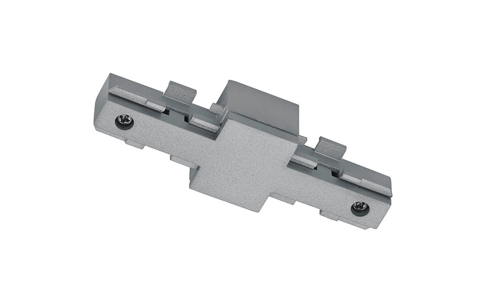 HLW LED Power Rail Insulator LED Lamp Connector - Straight 2-Phase, Matte Titanium