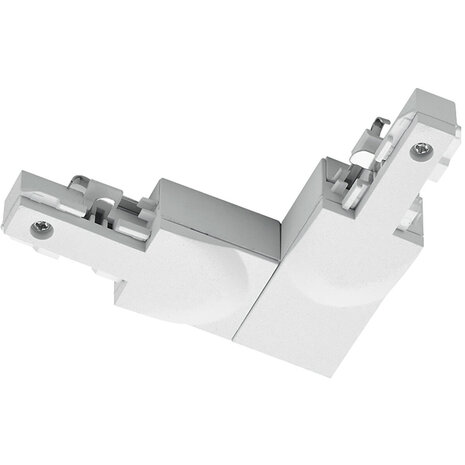 Spanningsrail Doorverbinder Trion Dual - Mat Wit, 2 Fase, Aarde, Beam Angle Verstelbaar