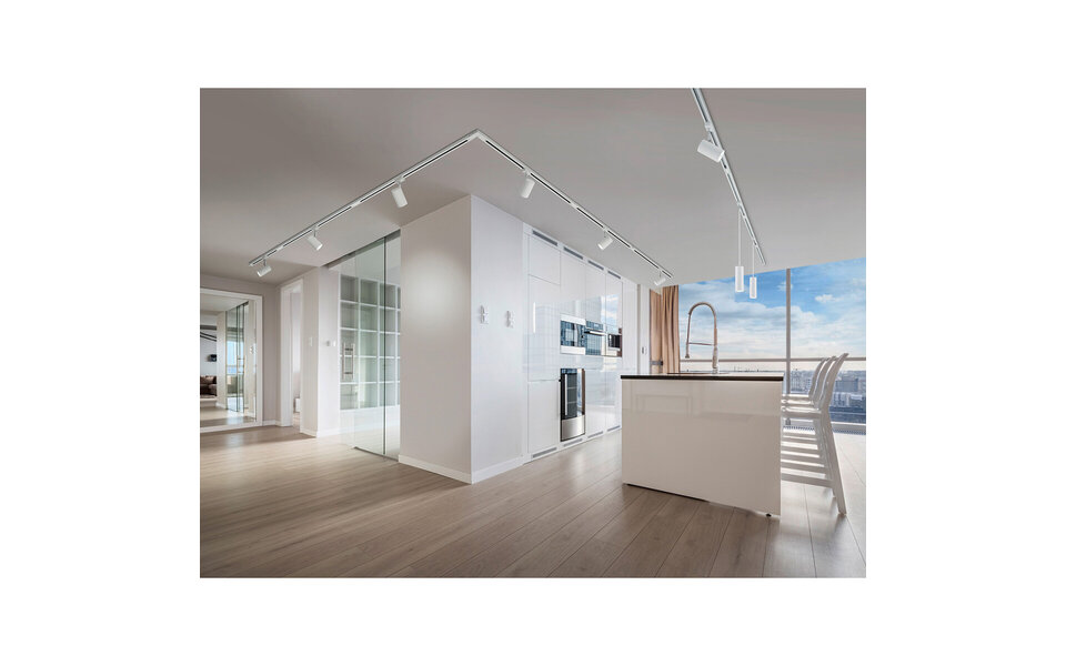 HLW LED Power Rail Connector Matte Titanium - Trion Dual LED Indoor Wall Lamp HLW LED Power Rail Connector Matte Titanium - Trion Dual LED Indoor Wall Lamp