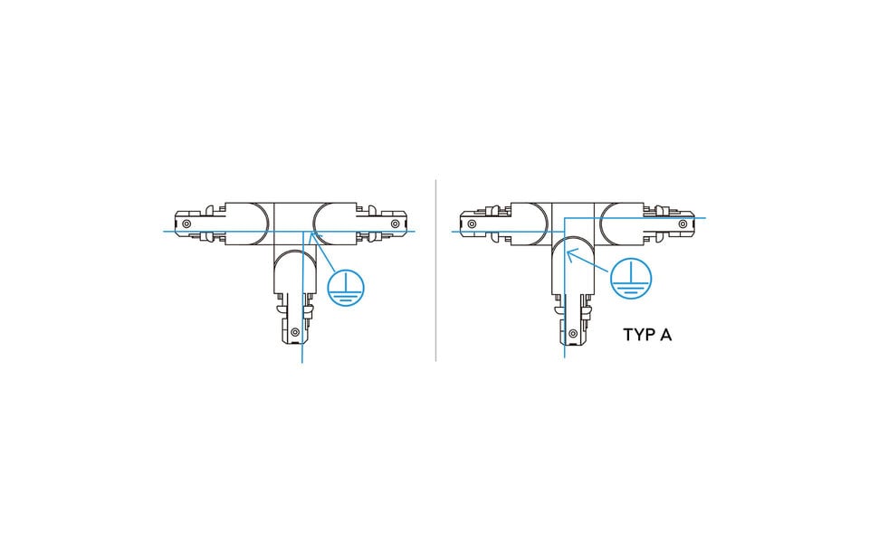 HLW LED Spanningsrail Doorverbinder Mat Titaan - T Connector 2 Fase voor LED Lamp HLW LED Spanningsrail Doorverbinder Mat Titaan - T Connector 2 Fase voor LED Lamp