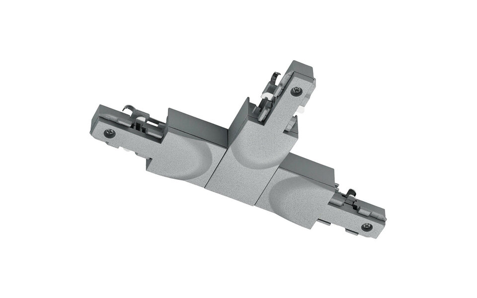 HLW LED Spanningsrail Doorverbinder LED lamp - 2-Fase T Connector in Mat Titaan