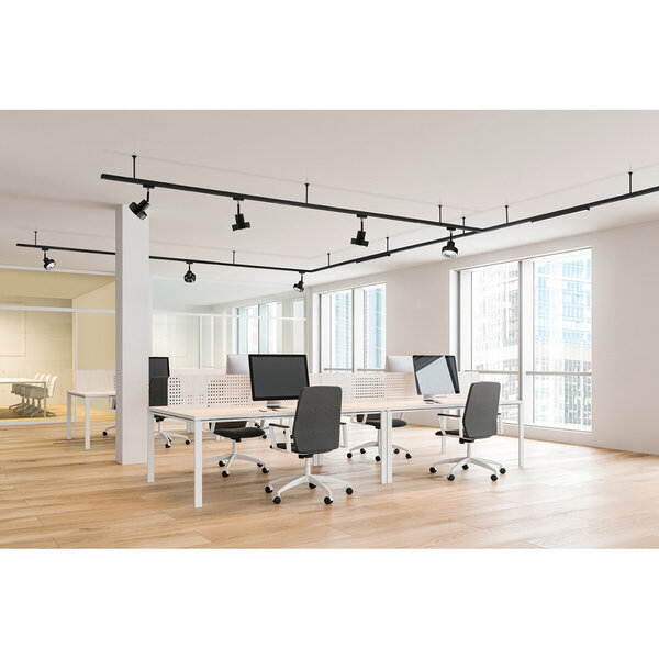 HLW LED Spanningsrail Doorverbinder LED lamp - 2-Fase T Connector in Mat Titaan HLW LED Spanningsrail Doorverbinder LED lamp - 2-Fase T Connector in Mat Titaan