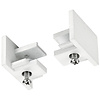 Tension Rail End Cap 2 Pieces Matte White - Trion Dual