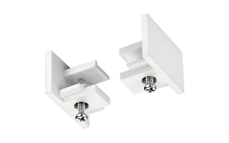 HLW LED Spanningsrail Eindkap 2 Stuks Mat Wit voor LED lamp & Witte Vloerlamp - Trion Dual HLW LED Spanningsrail Eindkap 2 Stuks Mat Wit voor LED lamp & Witte Vloerlamp - Trion Dual