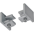 Spanningsrail Eindkap 2 Stuks Mat Titaan – Trion Dual 2 Fase voor LED lamp