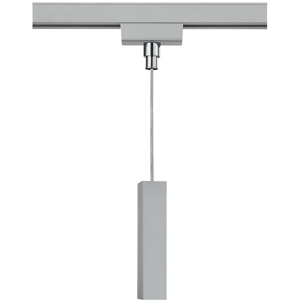 HLW LED Spanningsrail Connector Hanglamp - 2-Fase LED lamp Adapter Mat Titaan HLW LED Spanningsrail Connector Hanglamp - 2-Fase LED lamp Adapter Mat Titaan