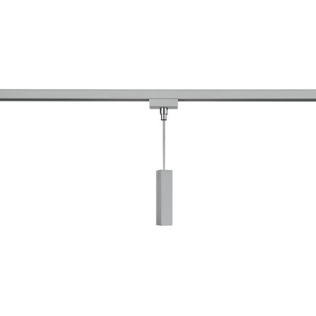 Matte titaan hanglamp connector voor 2-fase spanningsrail, strak en eenvoudig te installeren