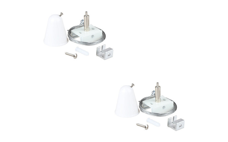 HLW LED Power Rail Suspension Set 2 Pack White - Ideal for LED Lamp and White Floor Lamp
