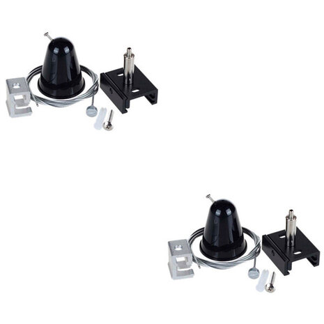 Spanningsrail Ophangset 2 Pack - 3 Fase, 1 Meter, Zwart voor LED lamp & vloerlamp Spanningsrail Ophangset 2 Pack - 3 Fase, 1 Meter, Zwart voor LED lamp & vloerlamp