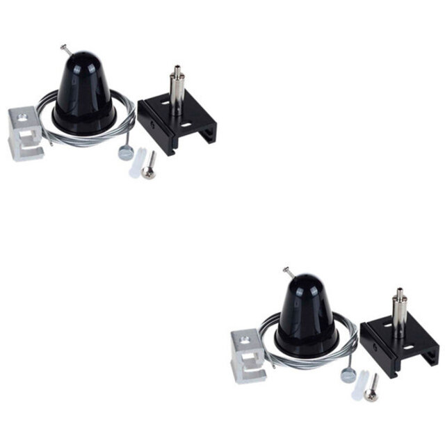 Spanningsrail Ophangset 2 Pack - Zwart, 3 Fase, 1 Meter Binnenverlichting