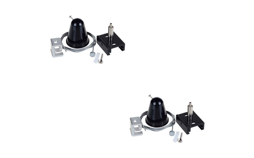 HLW LED Power Rail Suspension Set 2 Pack - 3-Phase, 1 Meter, Black for LED Lamp & Floor Lamp