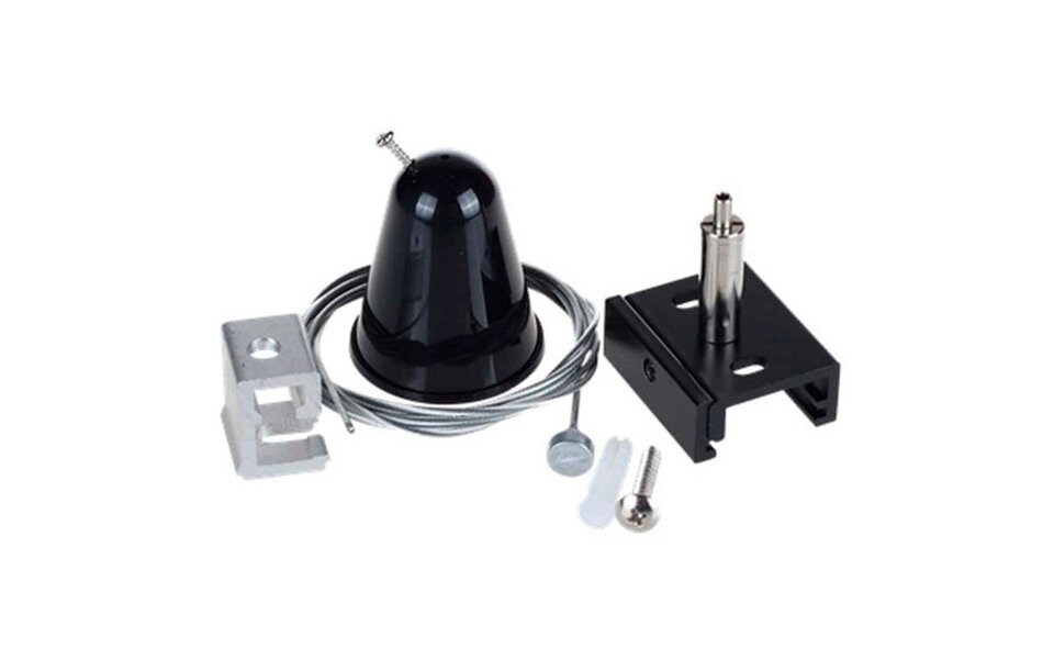 HLW LED Power Rail Suspension Set 2 Pack - 3-Phase, 1 Meter, Black for LED Lamp & Floor Lamp