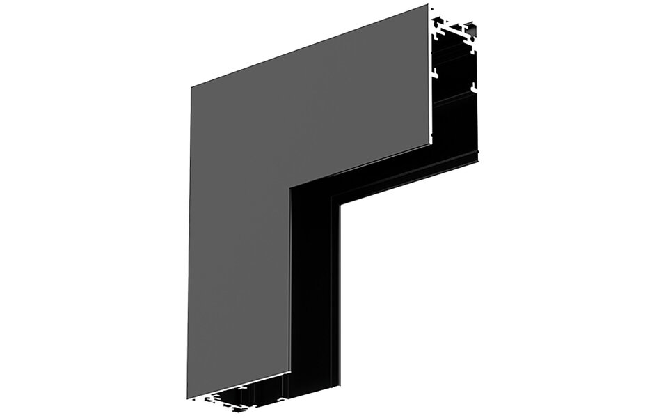 HLW LED Hoekstuk Zwart voor 48V Magnetische Track Rails - Opbouw van Plafond naar Muur HLW LED Hoekstuk Zwart voor 48V Magnetische Track Rails - Opbouw van Plafond naar Muur