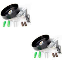 Spanningsrail Ophangset 2 Pack – Zwart – 1 Meter