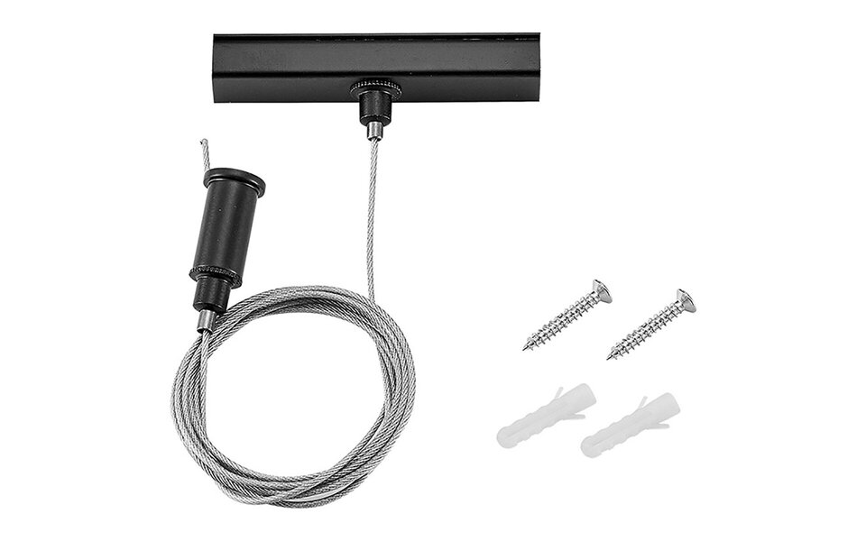 HLW LED Mounting Set 1.5m for 48V Magnetic Track Rails - Black Floor Lamp LED Lamp