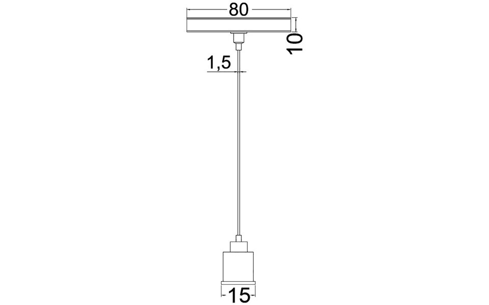 HLW LED Mounting Set 1.5m for 48V Magnetic Track Rails - Black Floor Lamp LED Lamp
