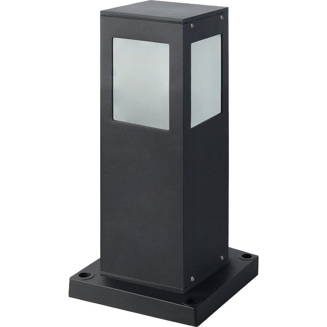Staande Buitenlamp - Sokkellamp - Kavy 1 - E27 Fitting - Vierkant - Zwart Buitenverlichting