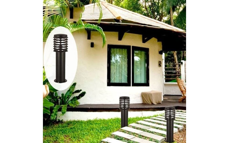 HLW LED LED Floor Lamp Palm 3 - Black Outdoor Lamp with IP44, Stainless Steel and E27 fitting