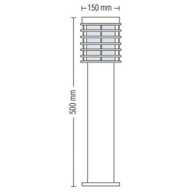 HLW LED LED Tuinverlichting - Buitenlamp - Palm 3 - Staand - RVS Mat Zwart - E27 - Rond |