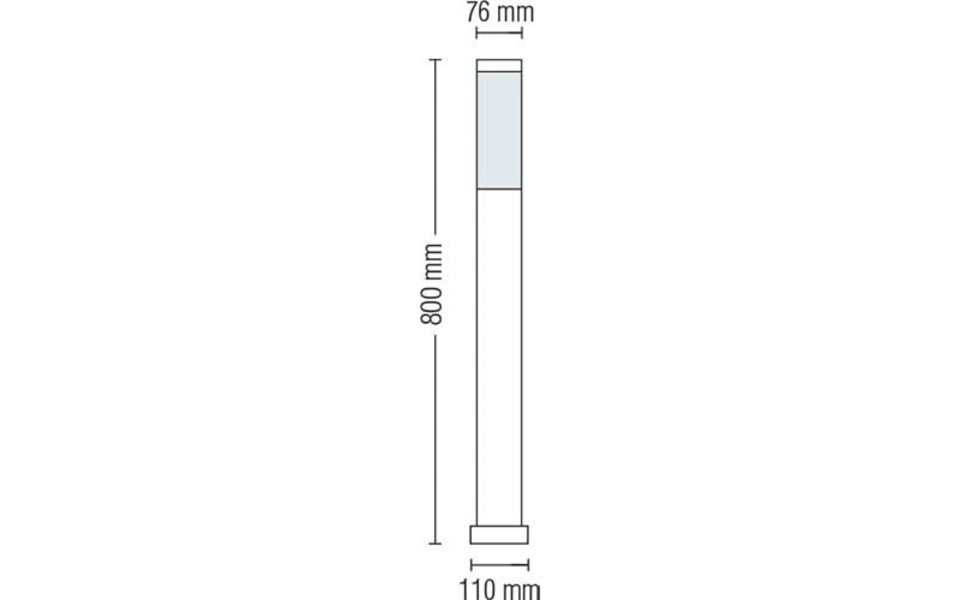 HLW LED LED Floor Lamp Laurea 5 - Stainless Steel Outdoor Wall Lamp Round Design E27