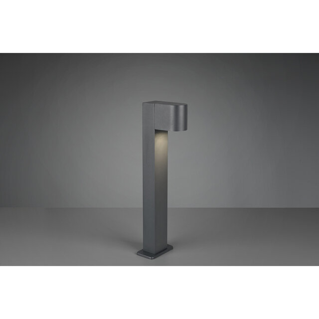HLW LED LED Tuinverlichting - Vloerlamp - Trion Royina - Staand - GU10 Fitting - Spatwaterdicht IP44 - Rond - Mat Antraciet - Aluminium |