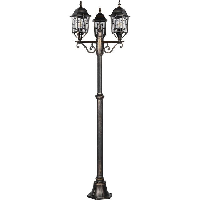 LED Tuinverlichting - Staand - Buitenlamp - Trion Torno - E27 Fitting - 3 Lichtpunten - Brons - Aluminium | Buitenverlichting