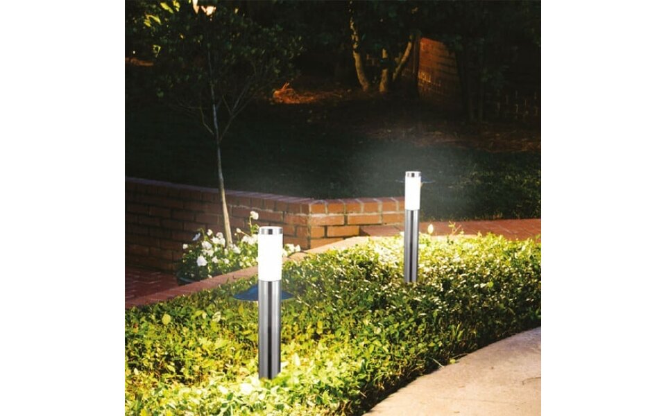 HLW LED LED Floor Lamp & Outdoor Wall Lamp - White Garden Lighting 5W Warm White 2700K