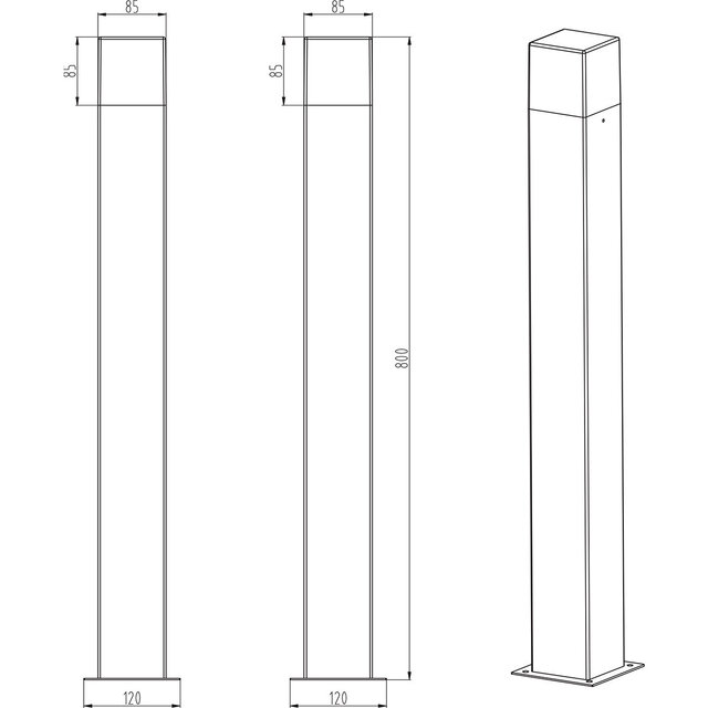 HLW LED LED Floor Lamp & Outdoor Wall Lamp - Waterproof, Warm White 2700K–3000K, 5W LED Garden Wall Lamp