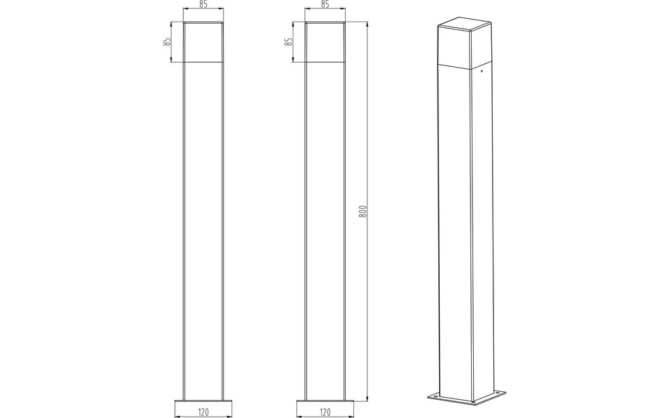 HLW LED LED Floor Lamp & Outdoor Wall Lamp - Waterproof, Warm White 2700K–3000K, 5W LED Garden Wall Lamp