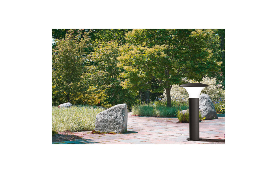 HLW LED LED Tuinverlichting - Staand - Buitenlamp - Trion Karminy - 5W - E27 Fitting - Spatwaterdicht IP44 - Mat Antraciet - Aluminium |