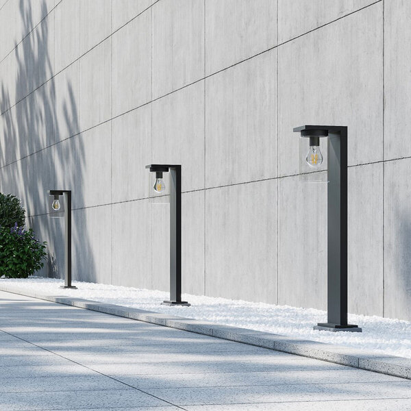 HLW LED LED Vloerlamp Mat Zwart - Waterdichte LED Buiten Wandlamp met Sensor & Verstelbare Beam Angle