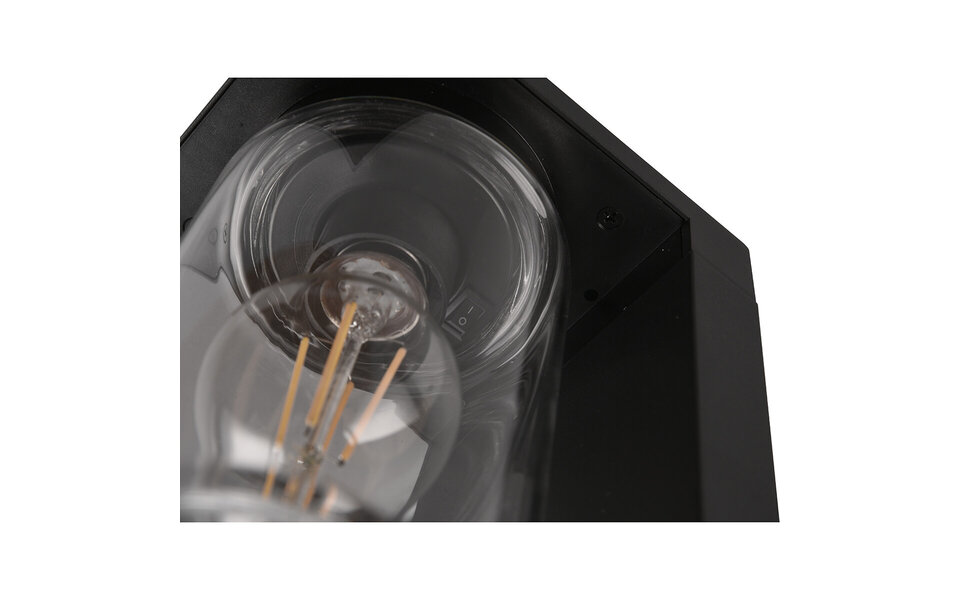 HLW LED LED Tuinverlichting met Dag en Nacht Sensor - Staande Buitenlamp - Trion Ardola - E27 Fitting - Spatwaterdicht IP44 - Rechthoek - Mat Zwart - Aluminium