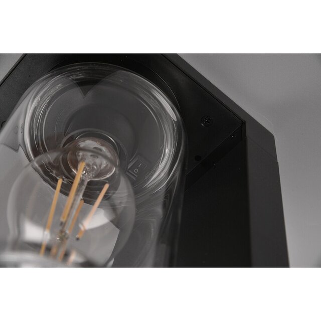 HLW LED LED Tuinverlichting met Dag en Nacht Sensor - Staande Buitenlamp - Trion Ardola XL - E27 Fitting - Spatwaterdicht IP44 - Rechthoek - Mat Zwart - Aluminium |