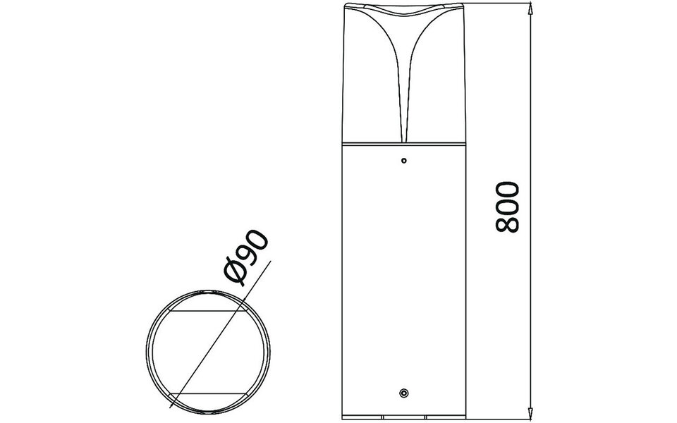 HLW LED LED Tuinverlichting - Staande Buitenlamp - Brinton Milan - E27 Fitting - Mat Antraciet - Rond - Aluminium - 80cm HLW LED LED Tuinverlichting - Staande Buitenlamp - Brinton Milan - E27 Fitting - Mat Antraciet - Rond - Aluminium - 80cm