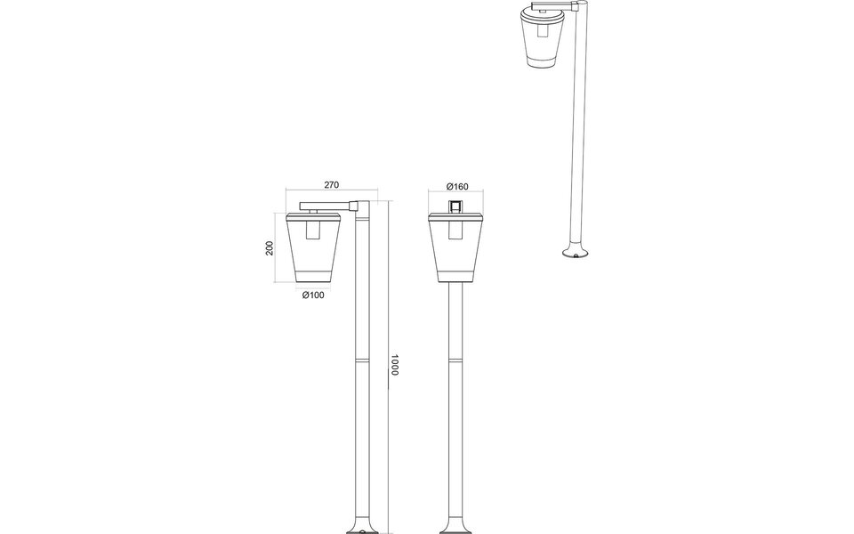 HLW LED LED Outdoor Wall Lamp & Floor Lamp Waterproof - Trion Civonu Matte Anthracite