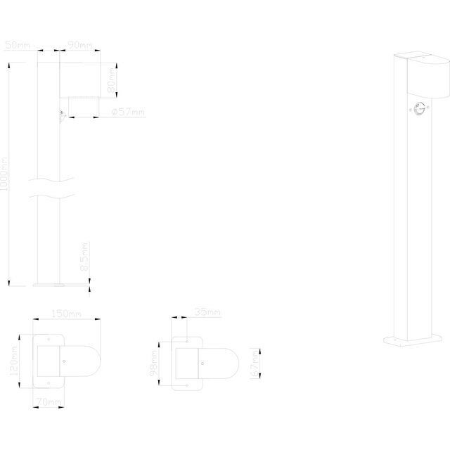 HLW LED LED Tuinverlichting met Bewegingssensor - Vloerlamp - Trion Royina XL - Staand - GU10 Fitting - Spatwaterdicht IP44 - Rond - Mat Antraciet - Aluminium HLW LED LED Tuinverlichting met Bewegingssensor - Vloerlamp - Trion Royina XL - Staand - GU10 Fitting - Spatwaterdicht IP44 - Rond - Mat Antraciet - Aluminium