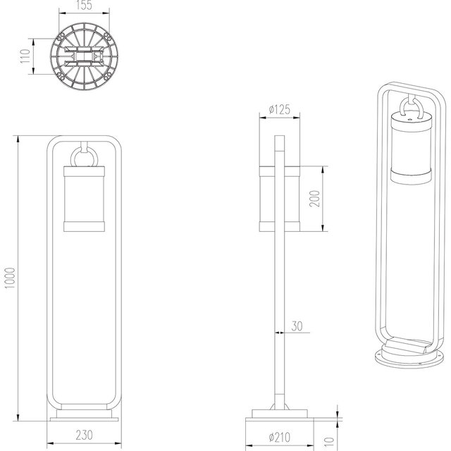 HLW LED LED Tuinverlichting met Dag en Nacht Sensor- Staand - Buitenlamp - Trion Semby XL - E27 Fitting - Spatwaterdicht IP44 - Mat Antraciet - Aluminium HLW LED LED Tuinverlichting met Dag en Nacht Sensor- Staand - Buitenlamp - Trion Semby XL - E27 Fitting - Spatwaterdicht IP44 - Mat Antraciet - Aluminium