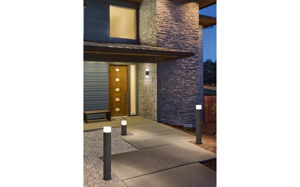 HLW LED LED Tuinverlichting - Staand Buitenlamp - Trion Hudsy - 3.5W - Warm Wit 3000K - Spatwaterdicht IP44 - Mat Antraciet - Aluminium