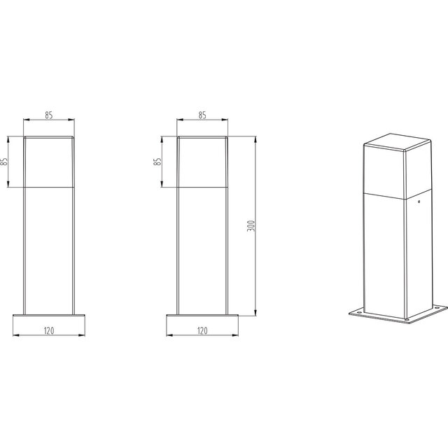 HLW LED LED Floor Lamp & Garden Wall Lamp - Waterproof, Warm White 2700K-3000K, 5W LED
