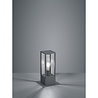 Staande buitenlamp van mat antraciet aluminium met E27 fitting geschikt voor LED tot 60W